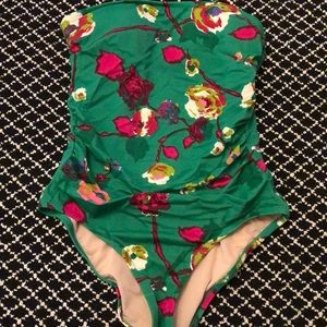 J crew floral print one piece bathing suit